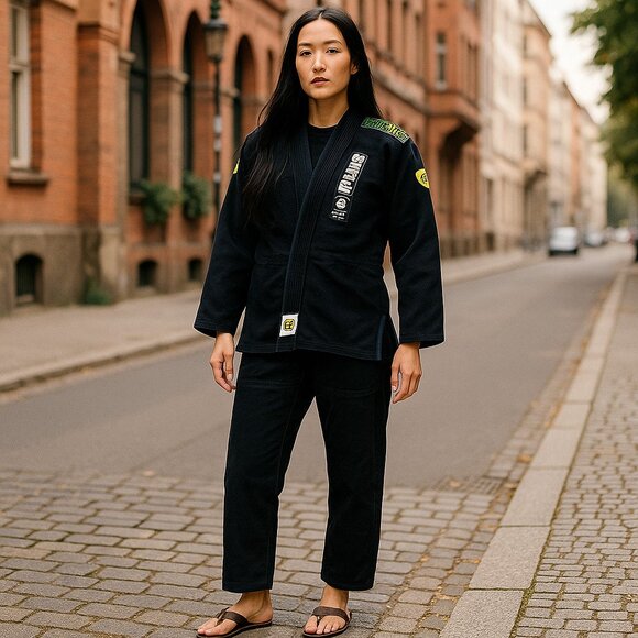Ezekiel Black and Green Women's Jiu-Jitsu Gi - Picture 1 of 14